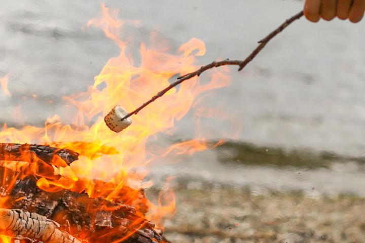 smoke coming out of the water